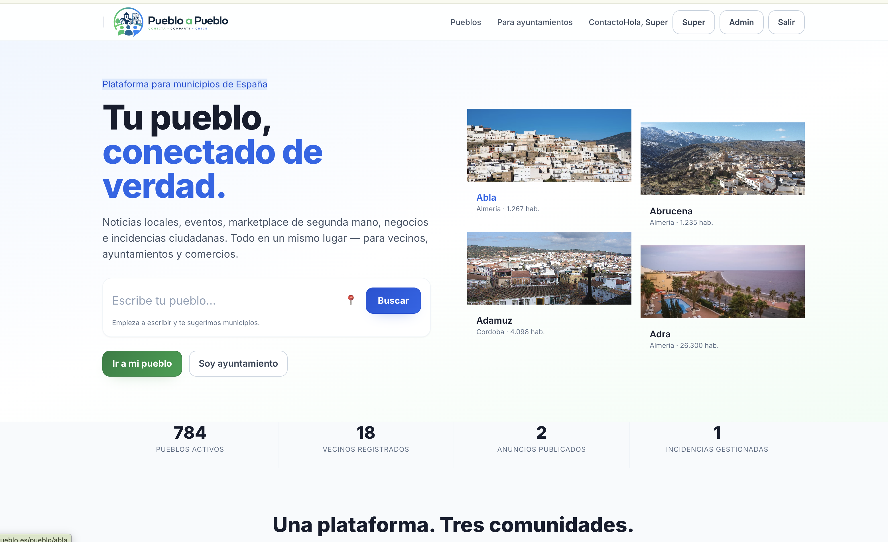 Pueblo a pueblo